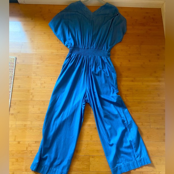 Anthropologie Denim by Ellison Wide Legged Chambray Jumpsuit - Picture 3 of 7